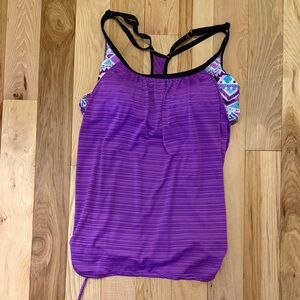 ZeroXposur Purple Swimwear with Patterned Trim